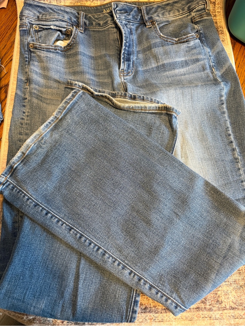 American Eagle Outfitters Medium Blue Wide Leg Jeans